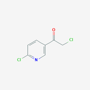 B161307 2-Chloro-1-(6-chloropyridin-3-yl)ethanone CAS No. 136592-00-2