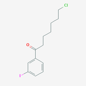 molecular formula C13H16ClIO B1613070 7-Chloro-1-(3-iodophenyl)-1-oxoheptane CAS No. 898768-32-6