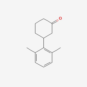 molecular formula C14H18O B1613072 3-(2,6-二甲基苯基)环己酮 CAS No. 486397-33-5