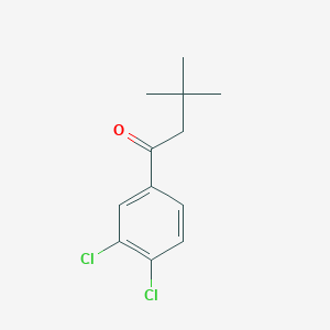 molecular formula C12H14Cl2O B1613073 3',4'-Dichloro-3,3-dimethylbutyrophenone CAS No. 898764-90-4