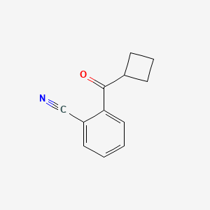 molecular formula C12H11NO B1613074 2-Cyanophenyl cyclobutyl ketone CAS No. 898790-46-0
