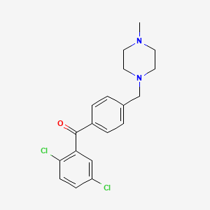 molecular formula C19H20Cl2N2O B1613085 2,5-二氯-4'-(4-甲基哌嗪甲基)二苯甲酮 CAS No. 898763-24-1