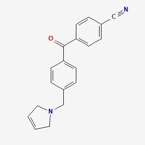 molecular formula C19H16N2O B1613086 4-Cyano-4'-(3-pyrrolinomethyl) benzophenone CAS No. 898763-87-6