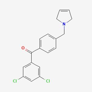 (3,5-Dichlorophenyl)(4-((2,5-dihydro-1H-pyrrol-1-yl)methyl)phenyl)methanone