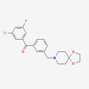 3-Chloro-3'-[1,4-dioxa-8-azaspiro[4.5]decan-8-ylmethyl]-5-fluorobenzophenone