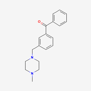 molecular formula C19H22N2O B1613098 3-(4-Methylpiperazinomethyl)benzophenone CAS No. 898788-28-8