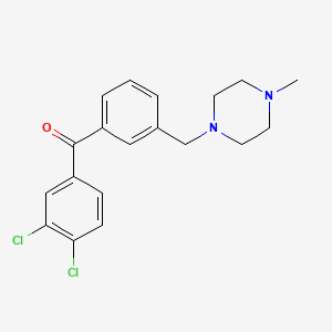 molecular formula C19H20Cl2N2O B1613100 3,4-Dichloro-3'-(4-methylpiperazinomethyl) benzophenone CAS No. 898789-27-0