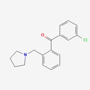 3'-Chloro-2-pyrrolidinomethyl benzophenone