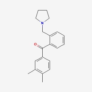 3',4'-Dimethyl-2-pyrrolidinomethyl benzophenone