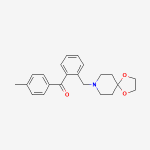 2-[8-(1,4-Dioxa-8-azaspiro[4.5]decyl)methyl]-4'-methyl benzophenone