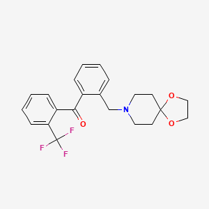 2-[8-(1,4-Dioxa-8-azaspiro[4.5]decyl)methyl]-2'-trifluorobenzophenone