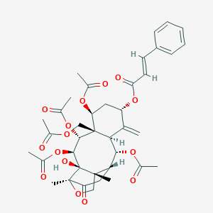 [(1R,2R,3S,4R,5R,6S,8S,10R,11R,12R,15S)-3,4,6,11-Tetraacetyloxy-5-(acetyloxymethyl)-2-hydroxy-1,15-dimethyl-9-methylidene-14-oxo-16-oxatetracyclo[10.5.0.02,15.05,10]heptadecan-8-yl] (E)-3-phenylprop-2-enoate