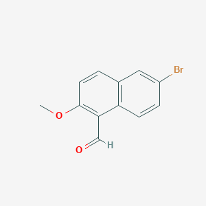 molecular formula C12H9BrO2 B1613122 6-Bromo-2-methoxy-1-naphthaldehyde CAS No. 247174-18-1