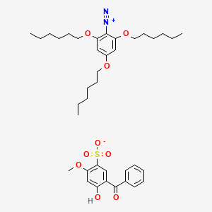 molecular formula C38H52N2O9S B1613126 2,4,6-Tris(hexyloxy)benzenediazonium 5-benzoyl-4-hydroxy-2-methoxybenzenesulfonate CAS No. 220476-38-0