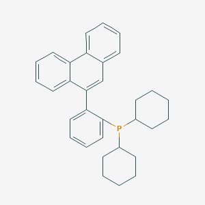 molecular formula C32H35P B1613127 Phosphine, dicyclohexyl[2-(9-phenanthrenyl)phenyl]- CAS No. 405919-41-7