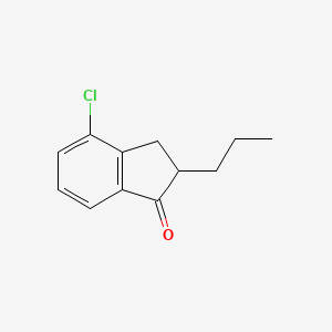 molecular formula C12H13ClO B1613128 4-Chloro-2-propyl-2,3-dihydro-1H-inden-1-one CAS No. 1003709-07-6