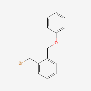 molecular formula C14H13BrO B1613135 1-(Bromomethyl)-2-(phenoxymethyl)benzene CAS No. 861319-72-4