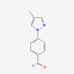 B1613138 4-(4-Methyl-1H-pyrazol-1-YL)benzaldehyde CAS No. 433920-86-6