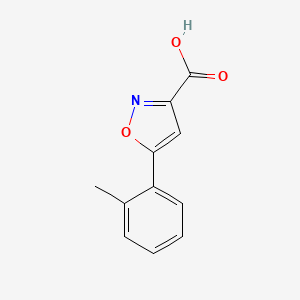 molecular formula C11H9NO3 B1613147 5-(2-Methylphenyl)-1,2-oxazole-3-carboxylic acid CAS No. 668970-80-7