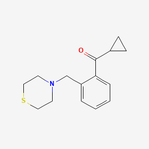 Cyclopropyl 2-(thiomorpholinomethyl)phenyl ketone