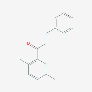 molecular formula C18H20O B1613173 2',5'-Dimethyl-3-(2-methylphenyl)propiophenone CAS No. 898789-54-3
