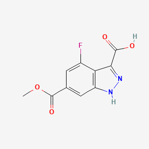 molecular formula C10H7FN2O4 B1613174 4-fluoro-6-methoxycarbonyl-1H-indazole-3-carboxylic acid CAS No. 885521-52-8