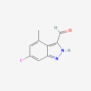 molecular formula C9H7IN2O B1613175 6-iodo-4-methyl-2H-indazole-3-carbaldehyde CAS No. 885521-21-1