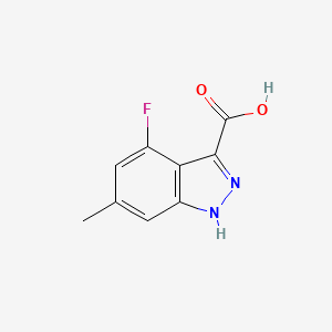 molecular formula C9H7FN2O2 B1613178 4-fluoro-6-methyl-1H-indazole-3-carboxylic acid CAS No. 885522-19-0