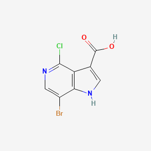 molecular formula C8H4BrClN2O2 B1613182 7-Bromo-4-chloro-1H-pyrrolo[3,2-c]pyridine-3-carboxylic acid CAS No. 1000342-13-1