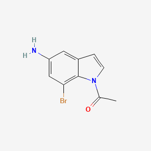 molecular formula C10H9BrN2O B1613183 1-(5-Amino-7-bromo-1H-indol-1-yl)ethanone CAS No. 1000343-32-7