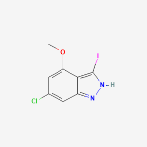 molecular formula C8H6ClIN2O B1613187 6-Chloro-3-iodo-4-methoxy-1H-indazole CAS No. 885519-68-6