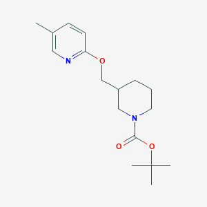 molecular formula C17H26N2O3 B1613193 tert-Butyl 3-(((5-methylpyridin-2-yl)oxy)methyl)piperidine-1-carboxylate CAS No. 939986-14-8