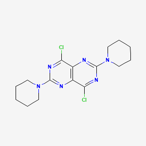 molecular formula C16H20Cl2N6 B1613202 4,8-Dichloro-2,6-dipiperidinopyrimido(5,4-d)pyrimidine CAS No. 36926-31-5