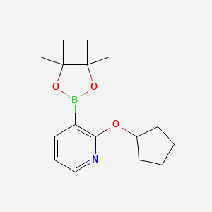 2-(Cyclopentyloxy)-3-(4,4,5,5-tetramethyl-1,3,2-dioxaborolan-2-YL)pyridine