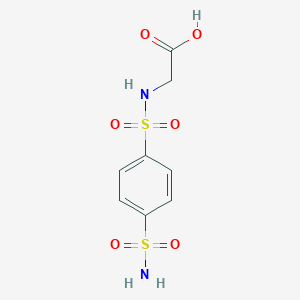 molecular formula C8H10N2O6S2 B161321 ({[4-(Aminosulfonyl)phenyl]sulfonyl}amino)acetic acid CAS No. 1922-60-7