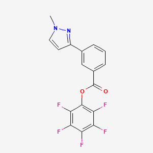 molecular formula C17H9F5N2O2 B1613210 Pentafluorophenyl 3-(1-methyl-1H-pyrazol-3-yl)benzoate CAS No. 910037-11-5