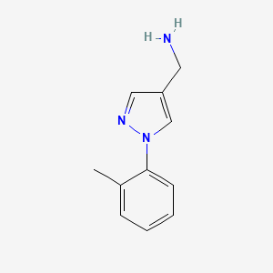 molecular formula C11H13N3 B1613216 1-[1-(2-Methylphenyl)-1H-pyrazol-4-yl]methanamine CAS No. 400756-82-3