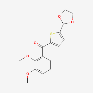 2-(2,3-Dimethoxybenzoyl)-5-(1,3-dioxolan-2-YL)thiophene