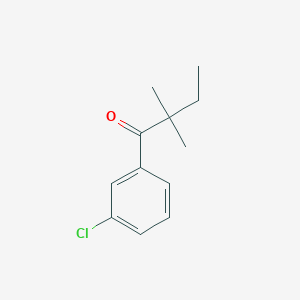 molecular formula C12H15ClO B1613243 3'-Chloro-2,2-dimethylbutyrophenone CAS No. 898765-40-7