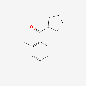 B1613245 Cyclopentyl 2,4-dimethylphenyl ketone CAS No. 898791-50-9