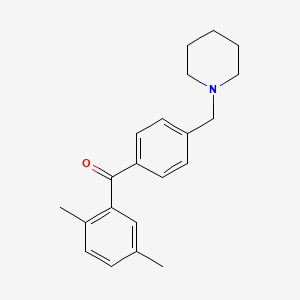 B1613249 2,5-Dimethyl-4'-piperidinomethyl benzophenone CAS No. 898775-05-8