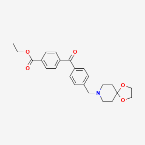 4-Carboethoxy-4'-[8-(1,4-dioxa-8-azaspiro[4.5]decyl)methyl]benzophenone