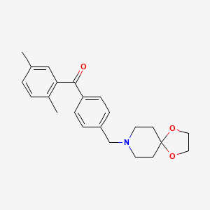2,5-Dimethyl-4'-[8-(1,4-dioxa-8-azaspiro[4.5]decyl)methyl]benzophenone