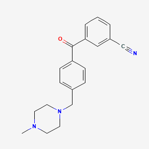molecular formula C20H21N3O B1613258 3-Cyano-4'-(4-methylpiperazinomethyl) benzophenone CAS No. 898783-50-1