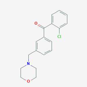 molecular formula C18H18ClNO2 B1613260 2-Chloro-3'-morpholinomethyl benzophenone CAS No. 898791-89-4