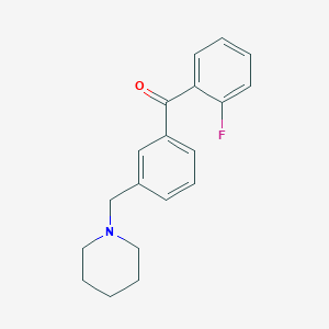 2-Fluoro-3'-piperidinomethyl benzophenone