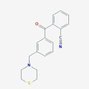 B1613266 2-Cyano-3'-thiomorpholinomethylbenzophenone CAS No. 898762-84-0