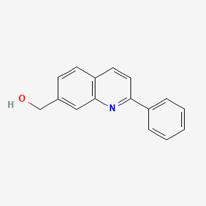 molecular formula C16H13NO B1613269 (2-苯基喹啉-7-基)甲醇 CAS No. 361457-37-6