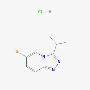 molecular formula C9H11BrClN3 B1613272 6-Bromo-3-isopropyl-[1,2,4]triazolo[4,3-a]pyridine hydrochloride CAS No. 668980-99-2