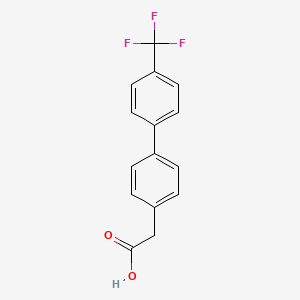 molecular formula C15H11F3O2 B1613276 4-[4-(Trifluoromethyl)phenyl]phenylacetic acid CAS No. 869586-30-1